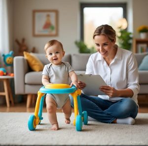 bebe fazendo fisioterapia